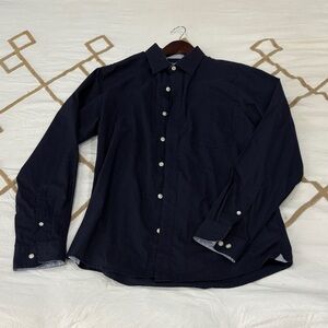 Van Heusen Navy Men's Casual Button-Down Shirt